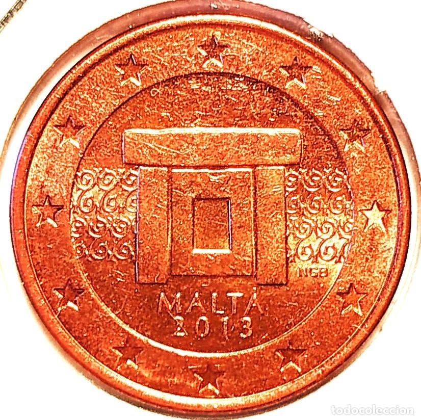 Monedas antiguas de Europa: MALTA (2008-) - 5 CENTIMOS 2013 - A - 3,92 GR. ACERO COBREADO - DIAMETRO 21,25 mm - KM#127 - MB
