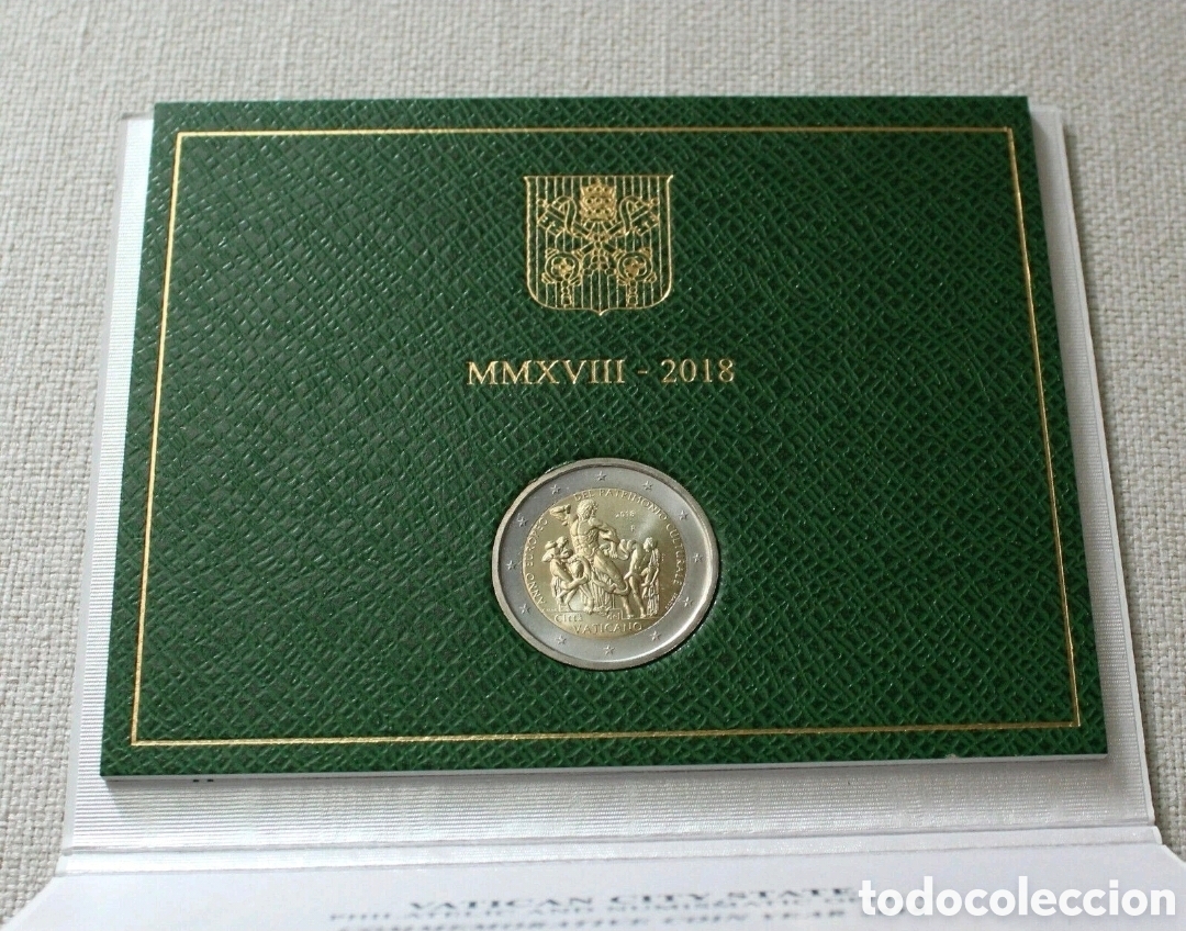 Monedas antiguas de Europa: 2 euros vaticano 2018 patrimonio cultural sc