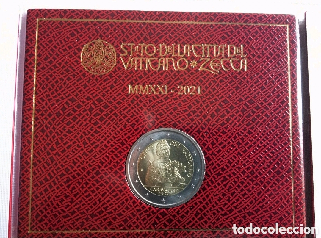 Monedas antiguas de Europa: 2 euros vaticano 2021 caravaggio sc