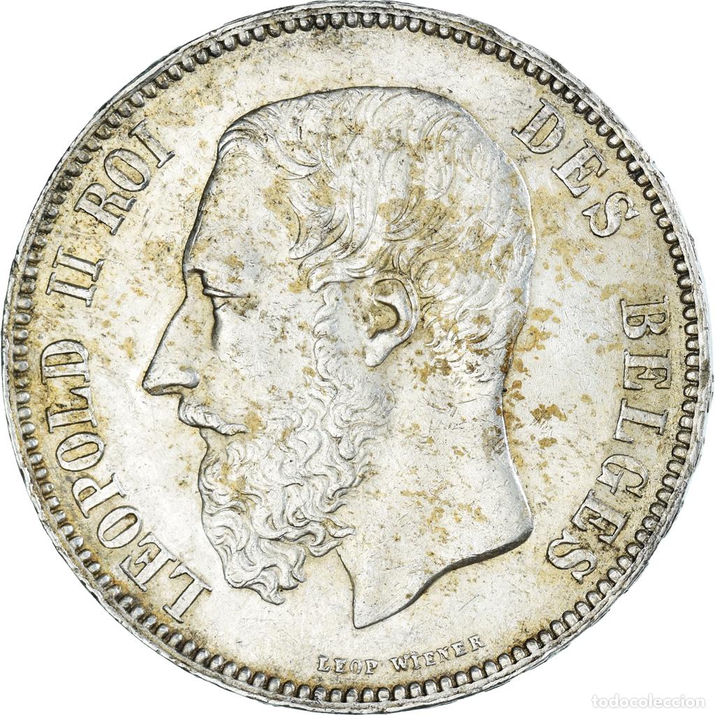 Monedas antiguas de Europa: [#374282] Moneda, B&eacute;lgica, Leopold II, 5 Francs, 5 Frank, 1873, EBC, Plata, KM:24