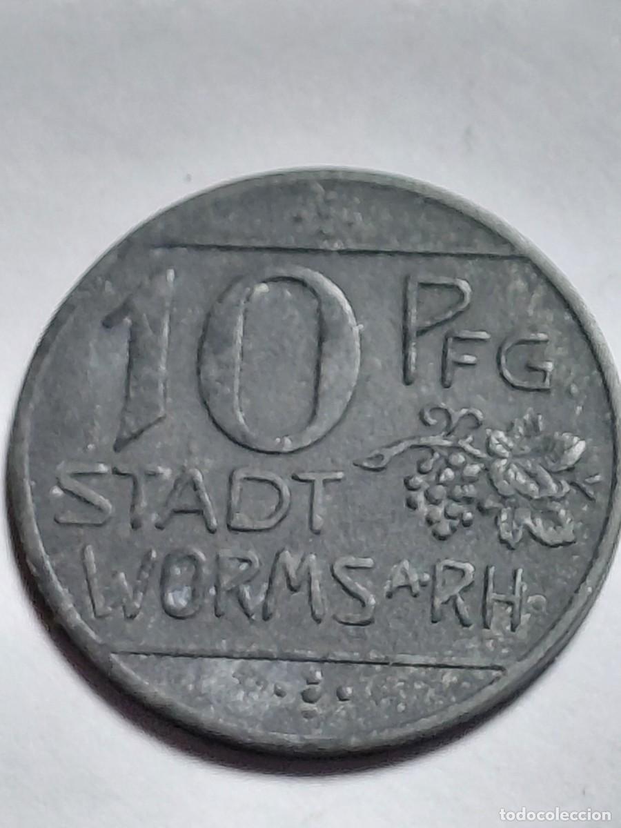 Monedas antiguas de Europa: ALEMANIA NOTGEL - WORMS 10 PFENNIG 1918