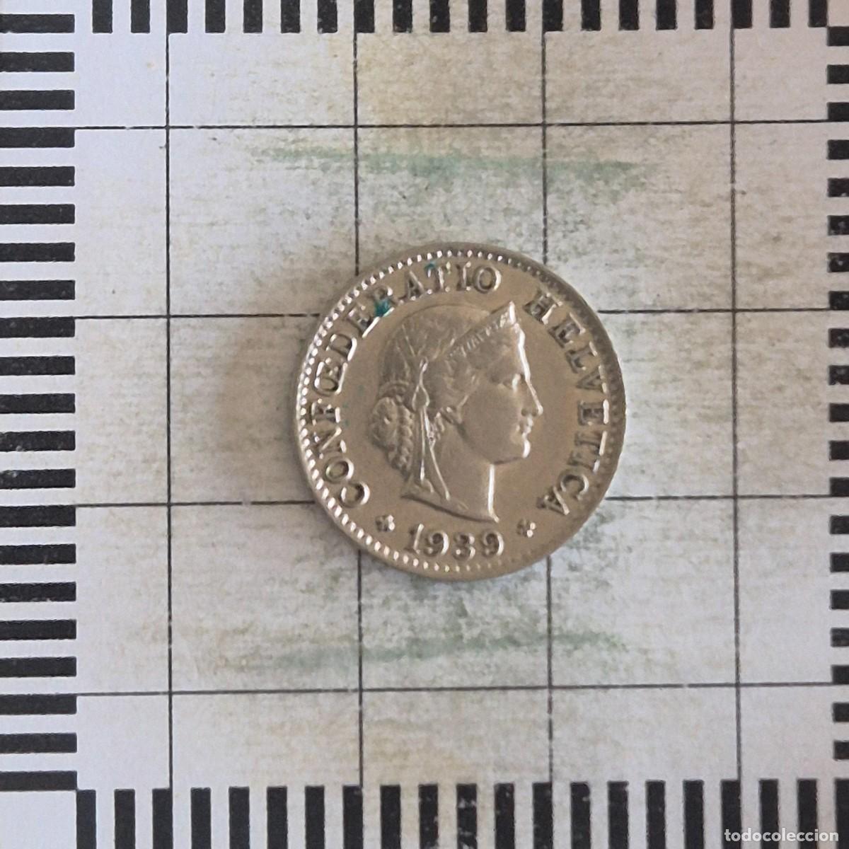 Old Coins of Europe: 5 RAPPEN, SUIZA. 1939. (KM#26b).