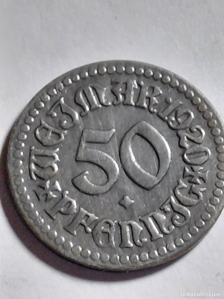 Monedas antiguas de Europa: ALEMANIA NOTGEL - WEIMAR 50 PFENNIG 1920