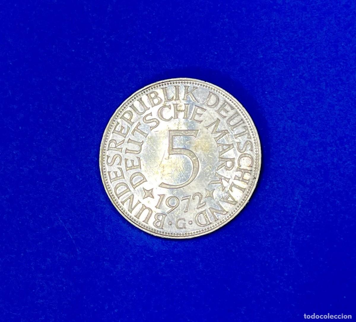 Old Coins of Europe: 5 Marcos Plata, Alemania 1972.