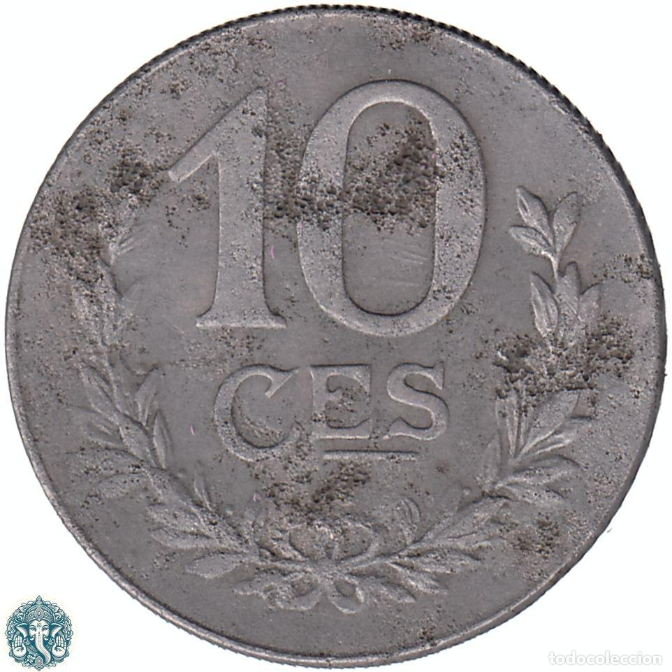 Monedas antiguas de Europa: LUXEMBURGO 10 C&eacute;ntimos 1918 Gran Duquesa Mar&iacute;a Adelaida KM#31 Hierro
