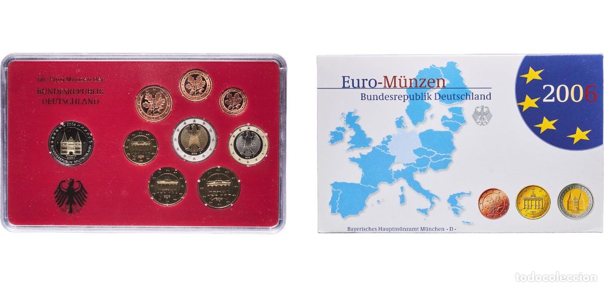 Monedas antiguas de Europa: Germany Federal Republic 2006 D Proof Euro set with 9 coins (Bundesl&auml;nder - &rdquo;Schleswig-Holstein&rdquo;) B