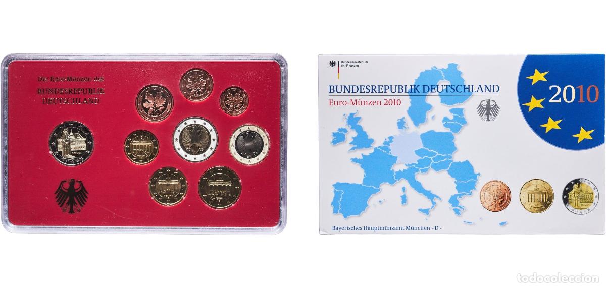Monedas antiguas de Europa: Germany Federal Republic 2010 D Proof Euro set with 9 coins (Bundesl&auml;nder - &rdquo;Bremen&rdquo;) Bimetallic: n