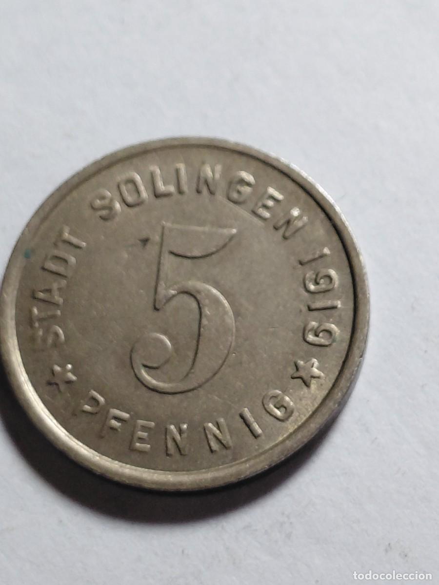 Monedas antiguas de Europa: ALEMANIA NOTGEL - SOLINGEN 5 PFENNIG 1919