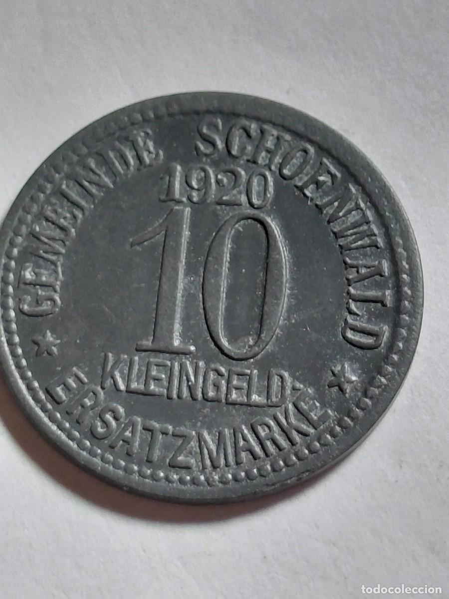 Monedas antiguas de Europa: ALEMANIA NOTGEL - SCH&Ouml;NWALD 10 PFENNIG 1920