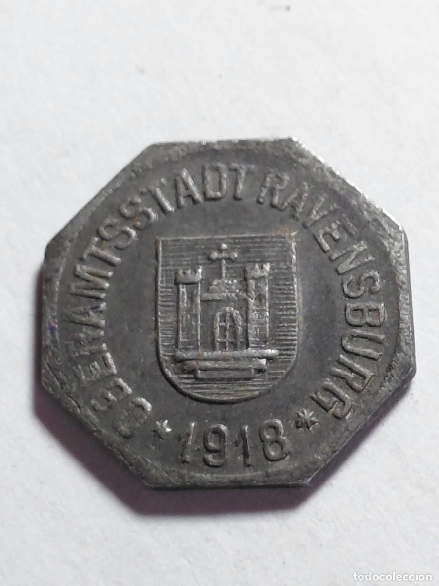 Monedas antiguas de Europa: ALEMANIA NOTGEL - RAVENSBURG 10 PFENNIG 1918