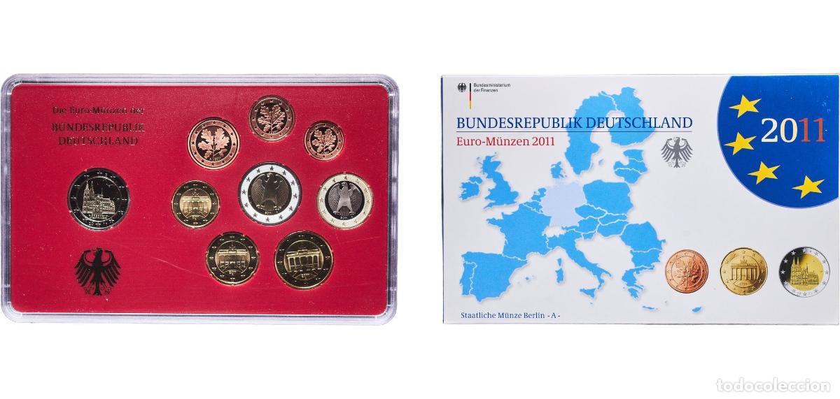 Monedas antiguas de Europa: Germany Federal Republic 2011 A Proof Euro set with 9 coins (Bundesl&auml;nder - &rdquo;Nordrhein-Westfalen&rdquo;)