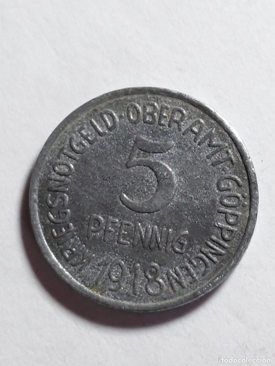 Monedas antiguas de Europa: ALEMANIA NOTGEL - G&Ouml;PPINGEN 5 PFENNIG 1918