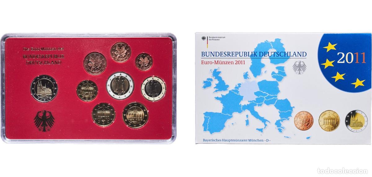 Monedas antiguas de Europa: Germany Federal Republic 2011 D Proof Euro set with 9 coins (Bundesl&auml;nder - &rdquo;Nordrhein-Westfalen&rdquo;)