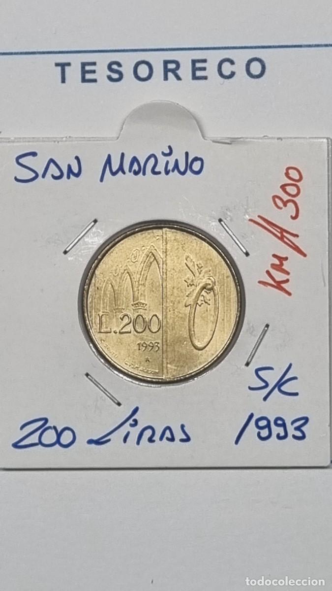 Monedas antiguas de Europa: SAN MARINO: MONEDA DE 200 LIRAS 1993 S/C - KM#300 - Ref.: 078