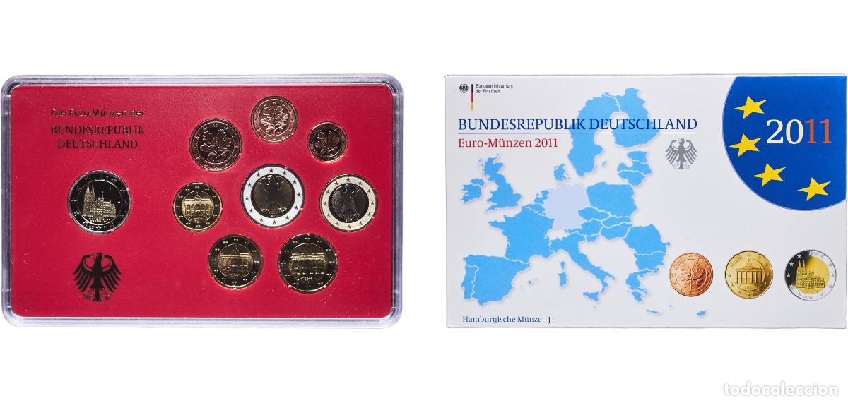 Monedas antiguas de Europa: Germany Federal Republic 2011 J Proof Euro set with 9 coins (Bundesl&auml;nder - &rdquo;Nordrhein-Westfalen&rdquo;)