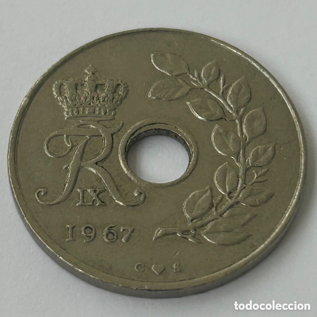 Monedas antiguas de Europa: 25 ore. 1967. Dinamarca - Foto 2
