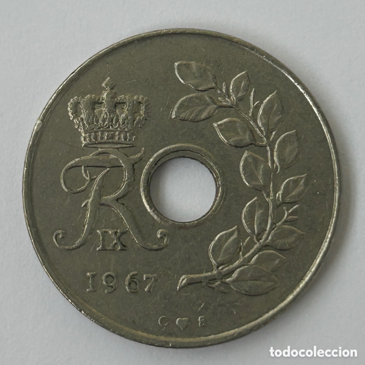 Monedas antiguas de Europa: 25 ore. 1967. Dinamarca - Foto 4