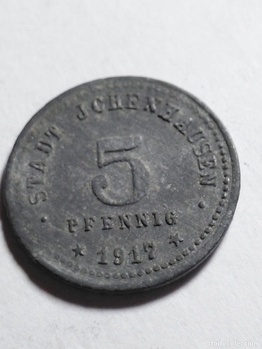 Monete antiche di Europa: ALEMANIA NOTGEL - JCHENHAUSEN 5 PFENNIG 1917 ZINC