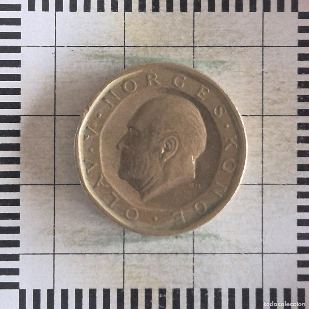 Old Coins of Europe: 10 KRONER, NORUEGA. OLAV V, 1987. (KM#427).