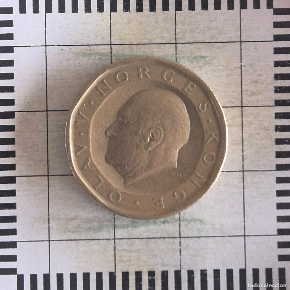 Old Coins of Europe: 10 KRONER, NORUEGA. OLAV V, 1986. (KM#427).