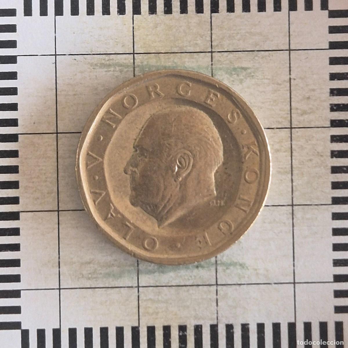 Old Coins of Europe: 10 KRONER, NORUEGA. OLAV V, 1985. (KM#427).