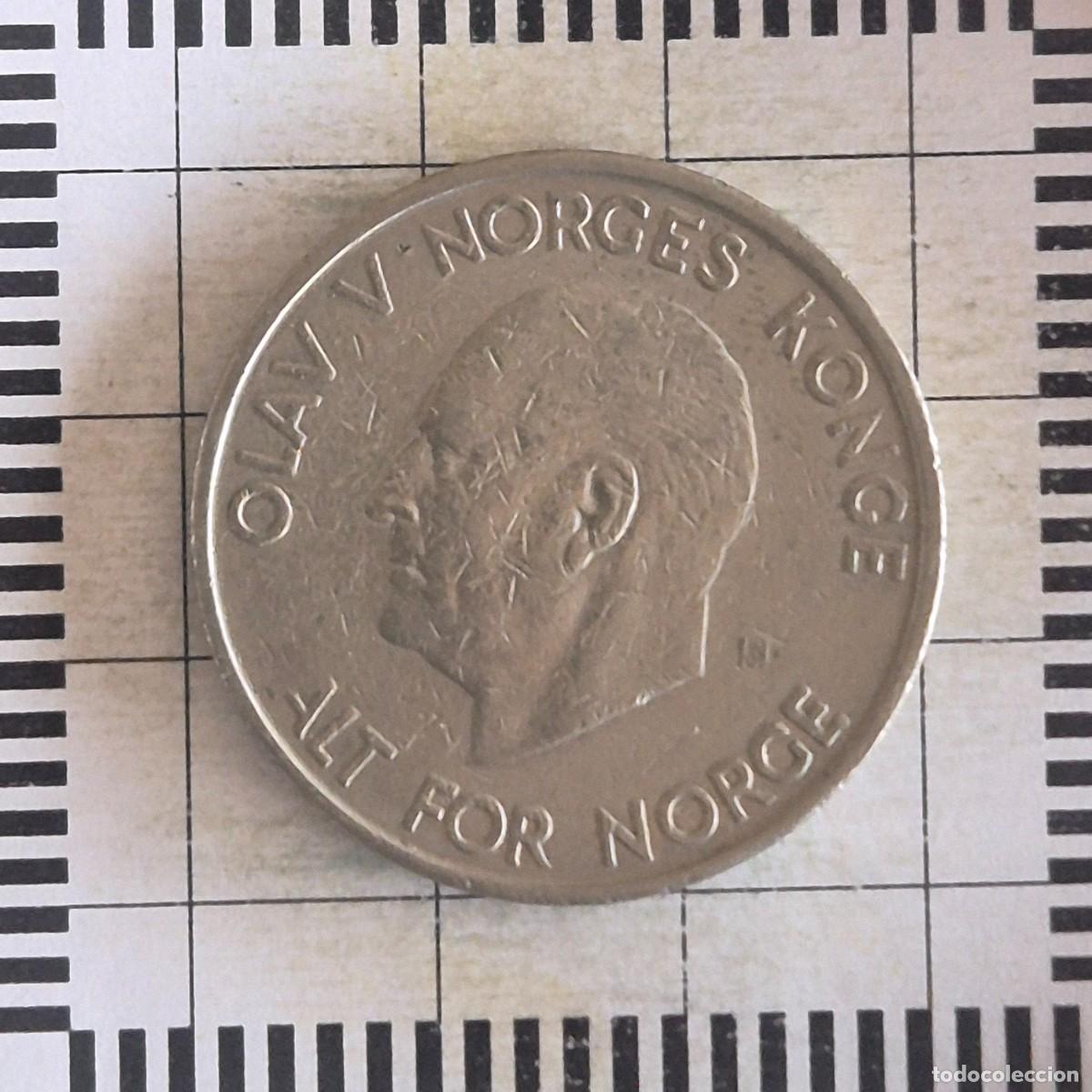 Monedas antiguas de Europa: 5 KRONER, NORUEGA. OLAV V, 1963. (KM#412).