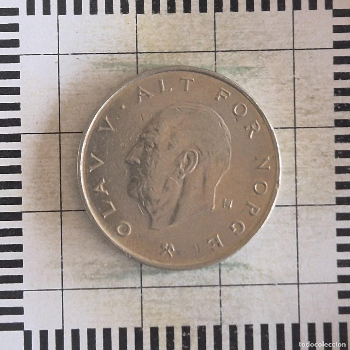 Monedas antiguas de Europa: 1 KRONE, NORUEGA. OLAV V, 1990. (KM#419).