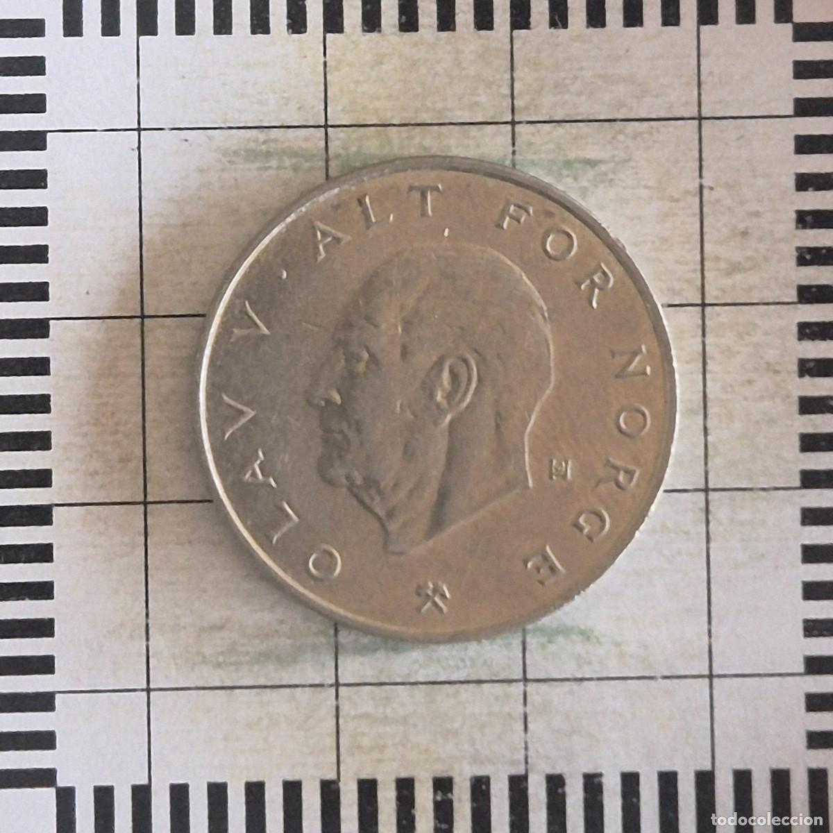 Monedas antiguas de Europa: 1 KRONE, NORUEGA. OLAV V, 1987. (KM#419).