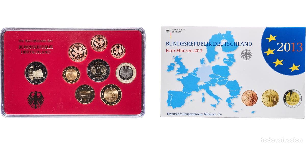 Monedas antiguas de Europa: Germany Federal Republic 2013 D Proof Euro set with 9 coins (Bundesl&auml;nder - &rdquo;Baden-W&uuml;rttemberg&rdquo;) Bi