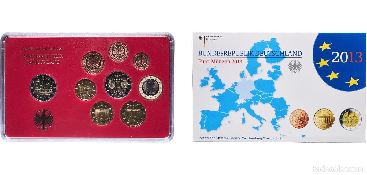 Monedas antiguas de Europa: Germany Federal Republic 2013 F Proof Euro set with 9 coins (Bundesl&auml;nder - &rdquo;Baden-W&uuml;rttemberg&rdquo;) Bi