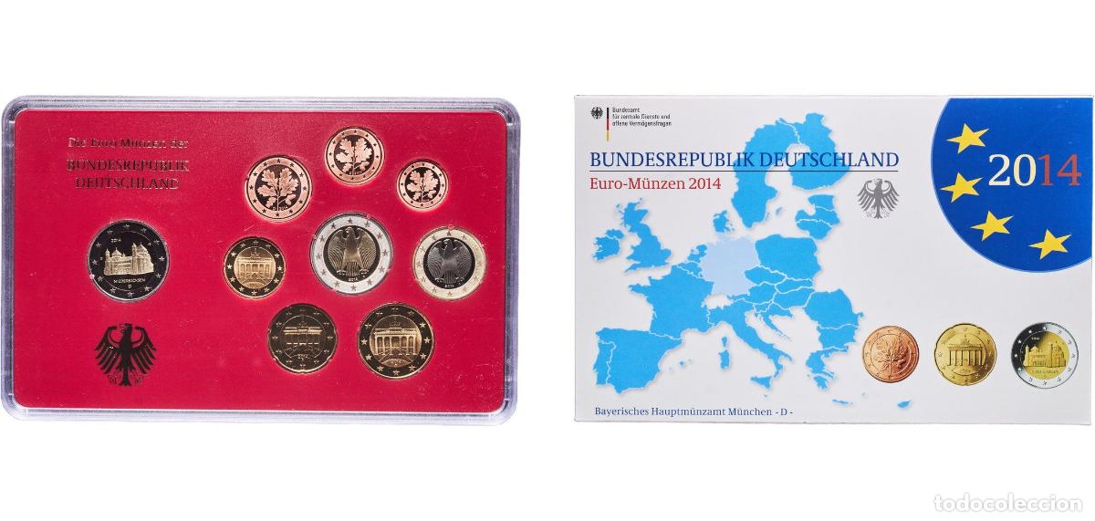 Monedas antiguas de Europa: Germany Federal Republic 2014 D Proof Euro set with 9 coins (Bundesl&auml;nder - &rdquo;Niedersachsen&rdquo;) Bimeta