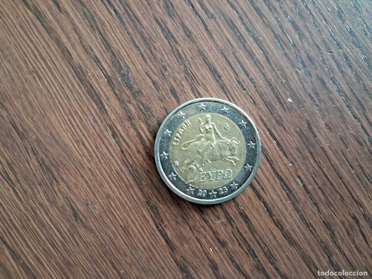 Monedas antiguas de Europa: moneda de 2 euros de Grecia, a&ntilde;o 2023.
