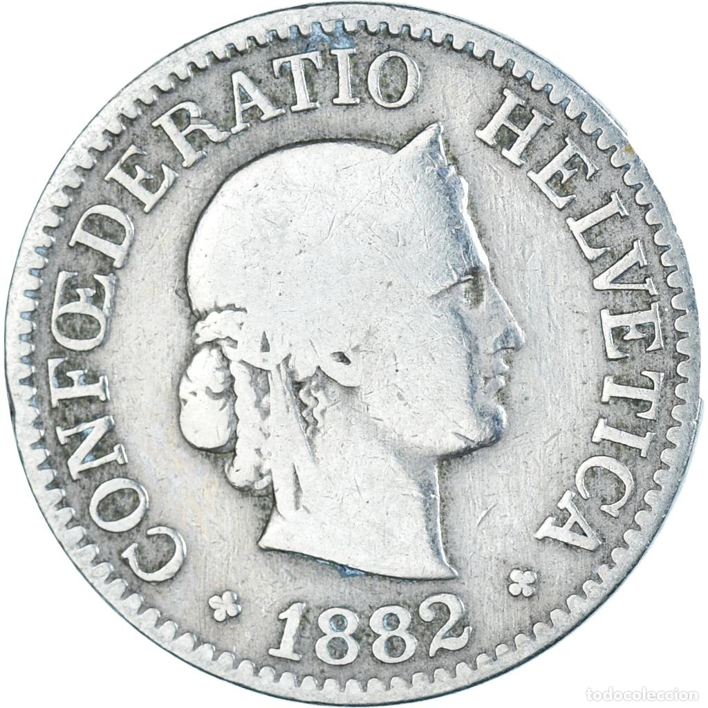 Monedas antiguas de Europa: [#1466600] Moneda, Suiza, 10 Rappen, 1882