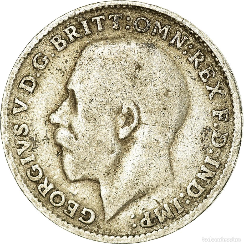 Monedas antiguas de Europa: [#458801] Moneda, Gran Breta&ntilde;a, George V, 3 Pence, 1915, MBC, Plata, KM:813
