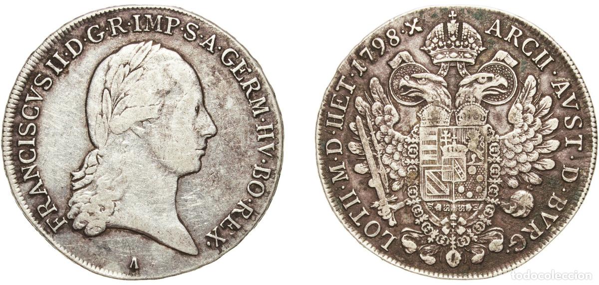 Monedas antiguas de Europa: Austria Empire 1798 A &frac12; Thaler - Francis II Silver (.833) Vienna Mint 13.93g XF KM A2149 Herinek 1