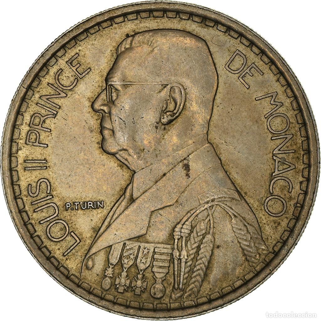 Monedas antiguas de Europa: [#953446] Moneda, M&oacute;naco, Louis II, 20 Francs, Vingt, 1947, BC+, Cobre - n&iacute;quel, KM:124