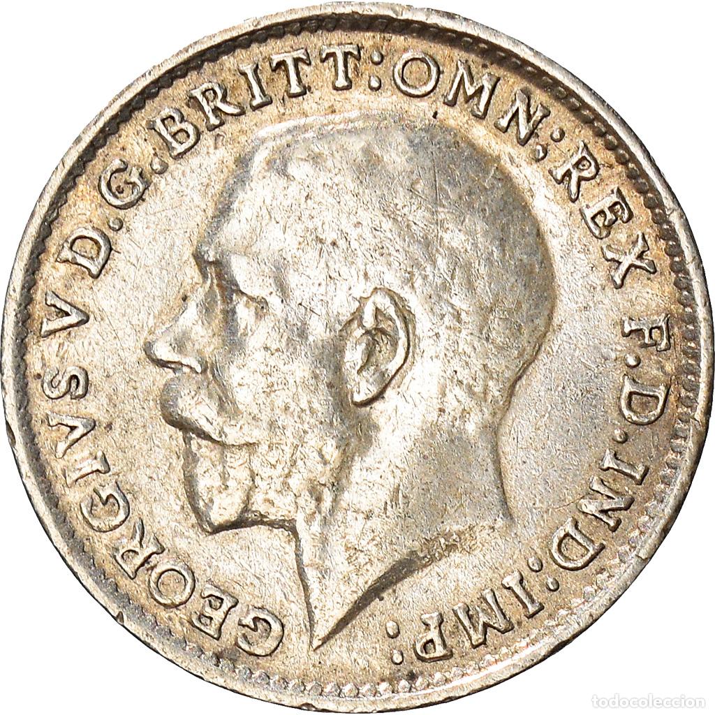Monedas antiguas de Europa: [#898326] Moneda, Gran Breta&ntilde;a, George V, 3 Pence, 1917, MBC, Plata, KM:813