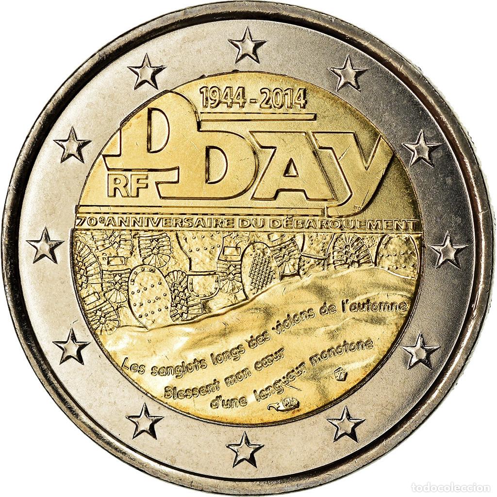 Monedas antiguas de Europa: [#776421] Francia, 2 Euro, D-Day, 2014, KM 2174, EBC, Bimet&aacute;lico, Gadoury:18