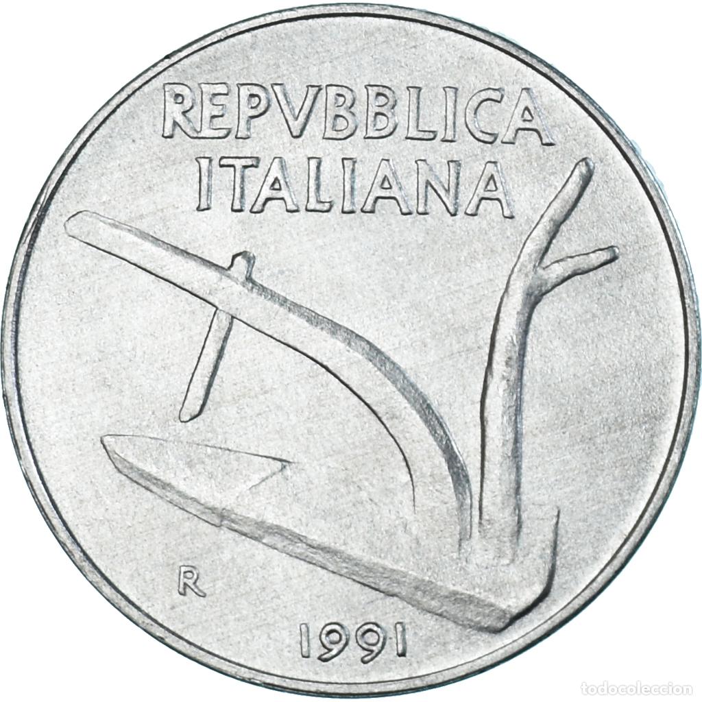 Monedas antiguas de Europa: [#369087] Moneda, Italia, 10 Lire, 1991, Rome, SC, Aluminio, KM:93
