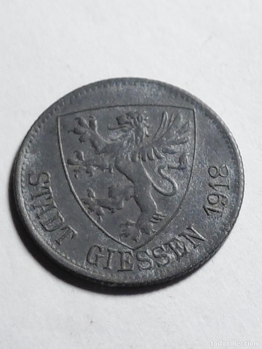 Monedas antiguas de Europa: ALEMANIA NOTGEL - GIESSEN 50 PFENNIG 1918 ZINC
