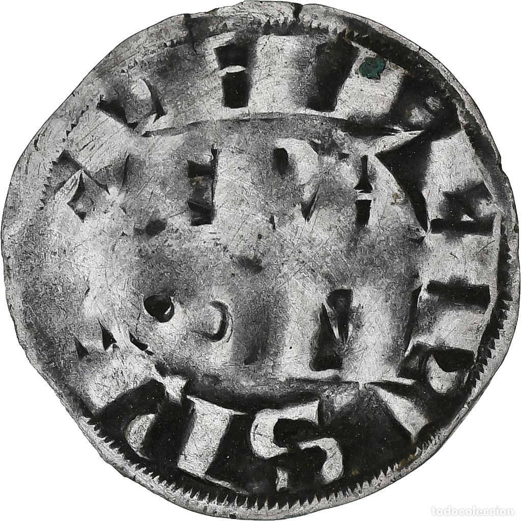 Monedas antiguas de Europa: [#1282030] Francia, Philippe II Auguste, Denier Parisis, 1180-1223, Arras, Vell&oacute;n, BC+
