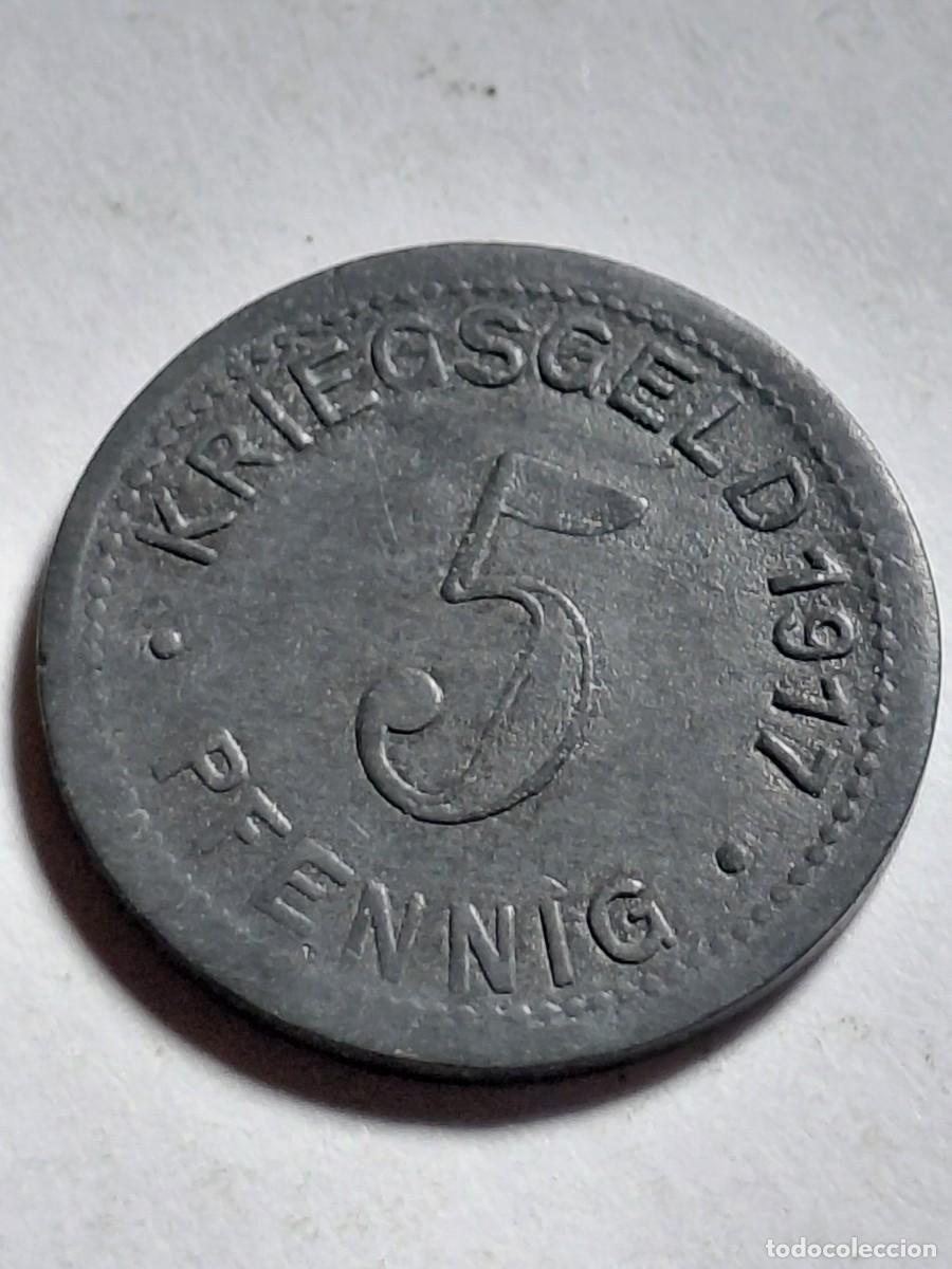 Monedas antiguas de Europa: ALEMANIA NOTGEL - ELBERFELD 5 PFENNIG 1917