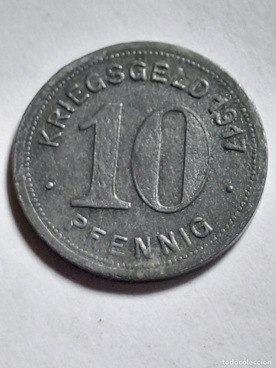 Monedas antiguas de Europa: ALEMANIA NOTGEL - ELBERFELD 10 PFENNIG 1917