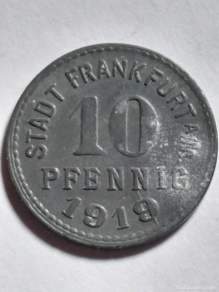 Monedas antiguas de Europa: ALEMANIA NOTGEL - FRANKFURT AM MAIN 10 PFENNIG 1919