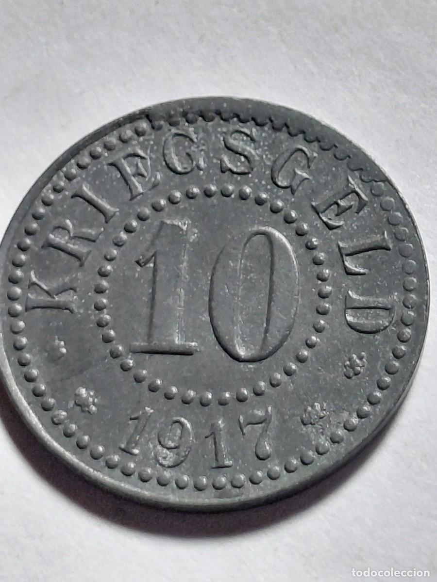 Monedas antiguas de Europa: ALEMANIA NOTGEL - FRANKFURT AN ODER 10 PFENNIG 1917