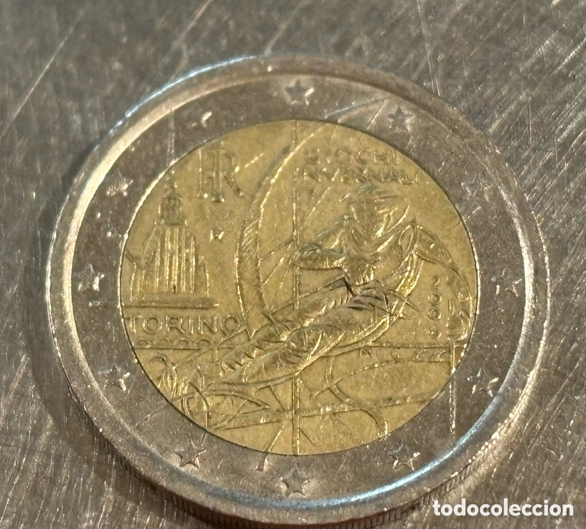 Monedas antiguas de Europa: Moneda 2 Euros Italia 2006 - Juegos Ol&iacute;mpicos Tur&iacute;n + C&aacute;psula Protectora