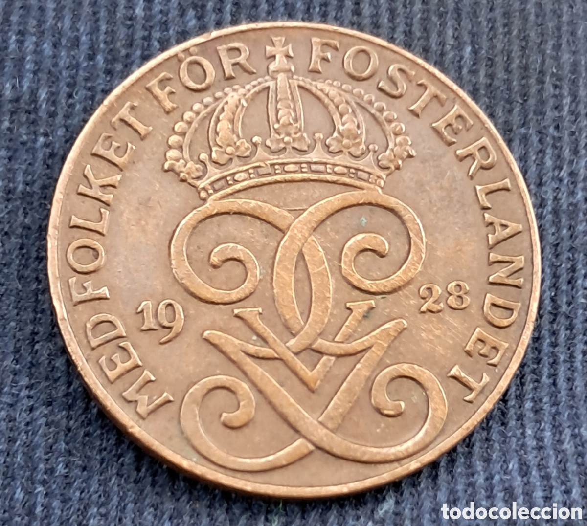 Monedas antiguas de Europa: Moneda 2 ore 1928 Suecia