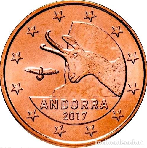 Old Coins of Europe: Andorra 1 y 5 C&eacute;ntimos 2017 Fauna, Sin Circular, Lote 1889
