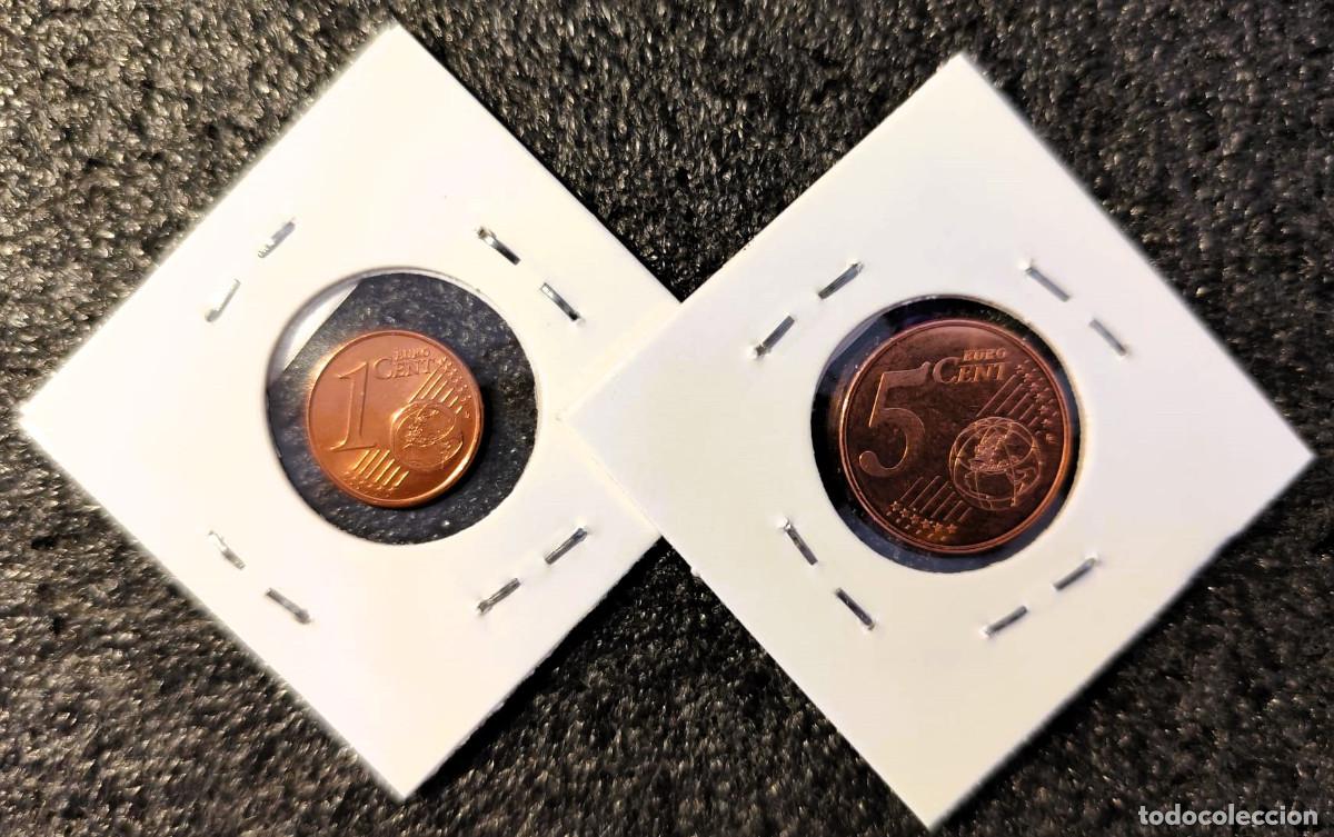 Moedas antigas da Europa: Andorra 1 y 5 C&eacute;ntimos 2017 Fauna, Sin Circular, Lote 1891