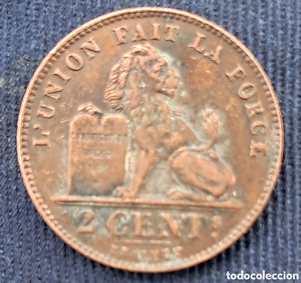 Monedas antiguas de Europa: Moneda 2 centimos 1919 B&eacute;lgica